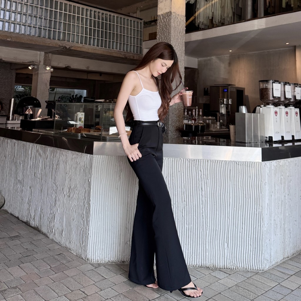LAMSANG P04 Lynnie Pants กางเกงขาม้าเอวสูง ตะขอหน้า รูปที่ 8
