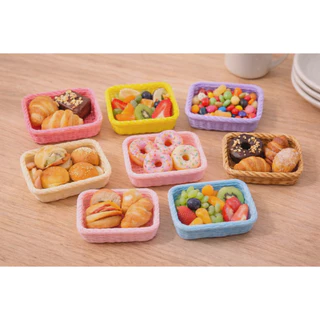 j267ถาดสีทรงสี่เหลี่ยมผืนผ้าของจิ๋วดีไอวายแพ็คละ 10 ชิ้น