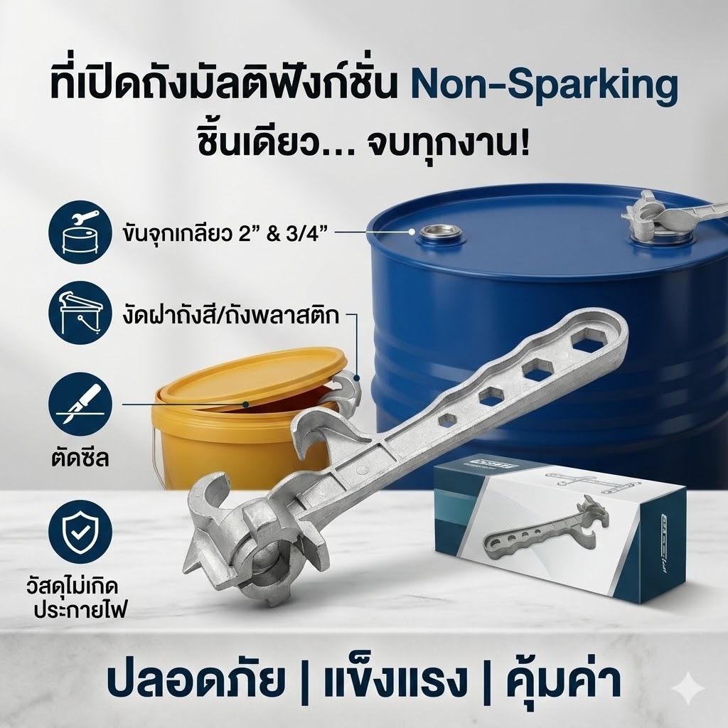 ที่เปิดถัง เหล็ก ที่เปิดถังน้ำมัน 200 ลิตร ที่เปิดถังสี ที่เปิดถังมัลติฟังก์ชั่น