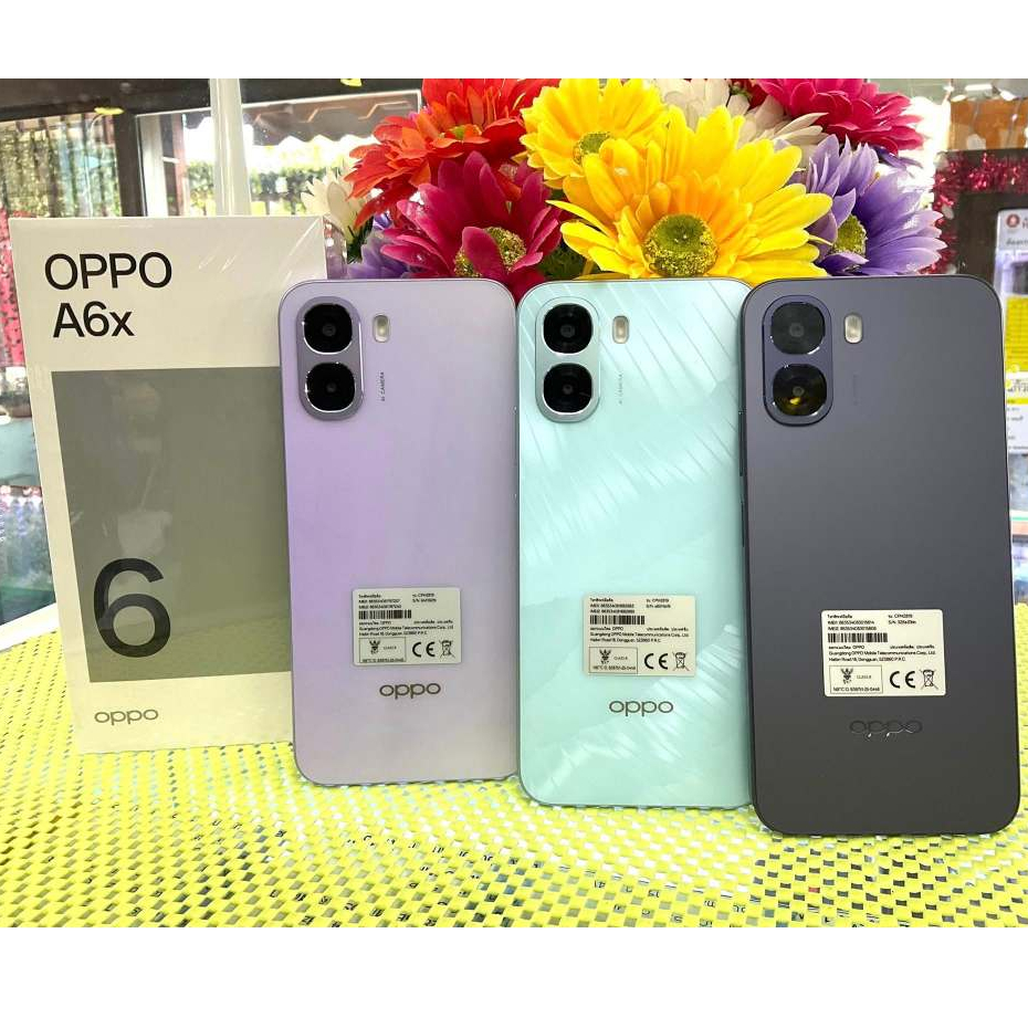 OPPO A6x Ram4GB / Rom128GB จอ 6.75 แบตเตอรี่ใหญ่ 6,500mAh กันน้ำกันฝุ่นระดับ IP64 หน้าจอสว่างพิเศษ 1