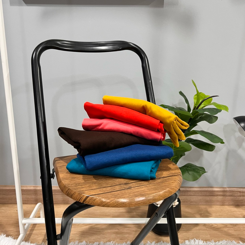 (พร้อมส่ง) เสื้อยืด คอกลม เสื้อเปล่า สีพื้น คอตตอน cotton 100% ทนทาน ปั่นได้ คอไม่ย้วย