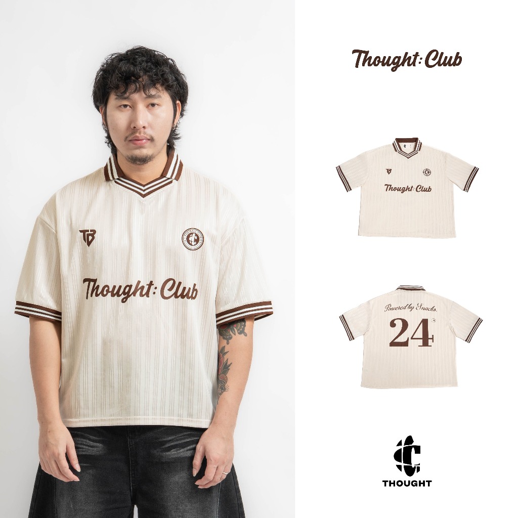 THOUGHT - Thought Club Jersey เสื้อสปอร์ต เสื้อเจอร์ซีย์ เสื้อกีฬาทรง Boxxy สกรีนลาย
