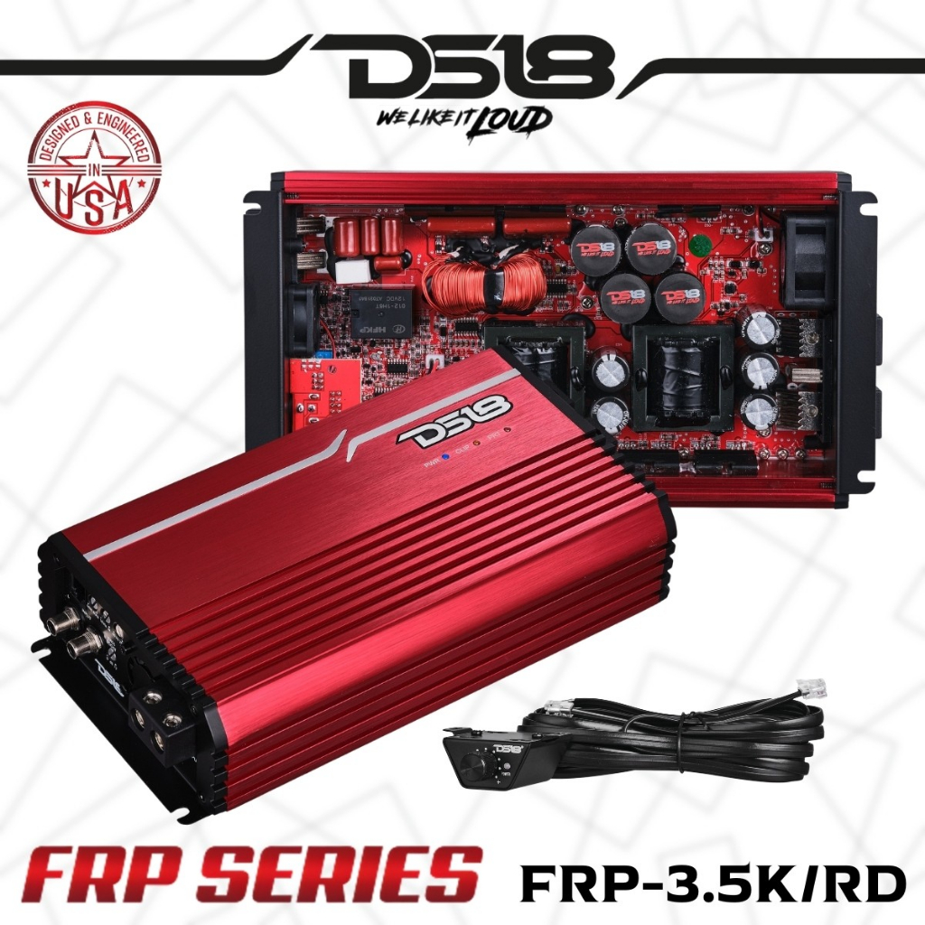 DS18 FRP-3.5K/RD แอมป์รถแดง Monoblock Class D Full-Range 3,500W