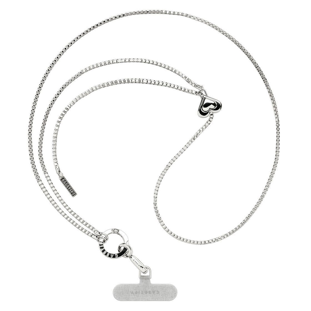 High version CASETiFY Love Metal Long Hanging Chain Small Fragrant Pearl Shoulder Strap Chain Leather Phone Hanging Stra