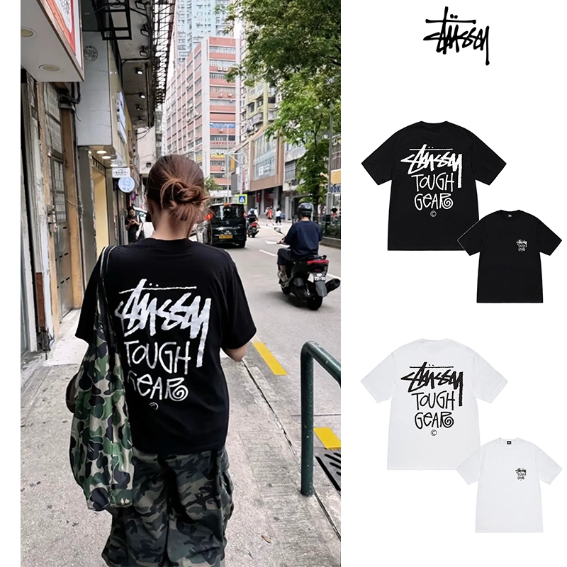 เสื้อยืด STUSSY BASIC LOGO TEE Black/White(US)จัดส่งจากกรุงเทพ