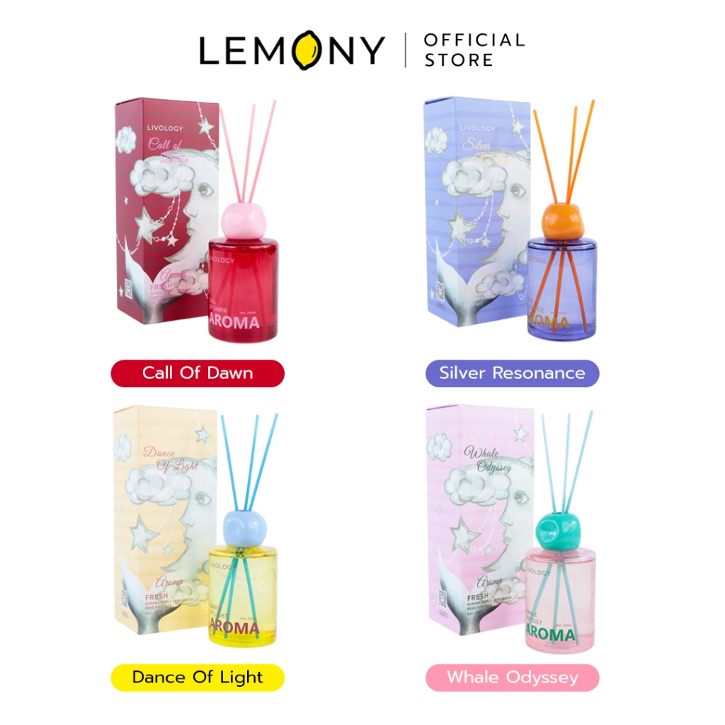 LEMONY ก้านไม้หอมปรับอากาศ LIVOLOGY ขนาด 250 มล.