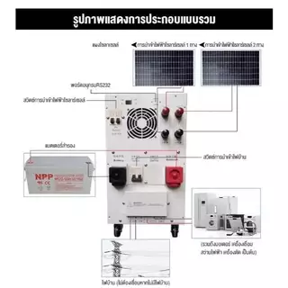 NPP แบตเตอรี่โซล่าเซลล์ 12V 100AH/200AH/300AH/400AH/500AH/600AH/700AH แบตเตอรี่ เครื่องสำรองไฟ UPS เครื่องเกษตร C001