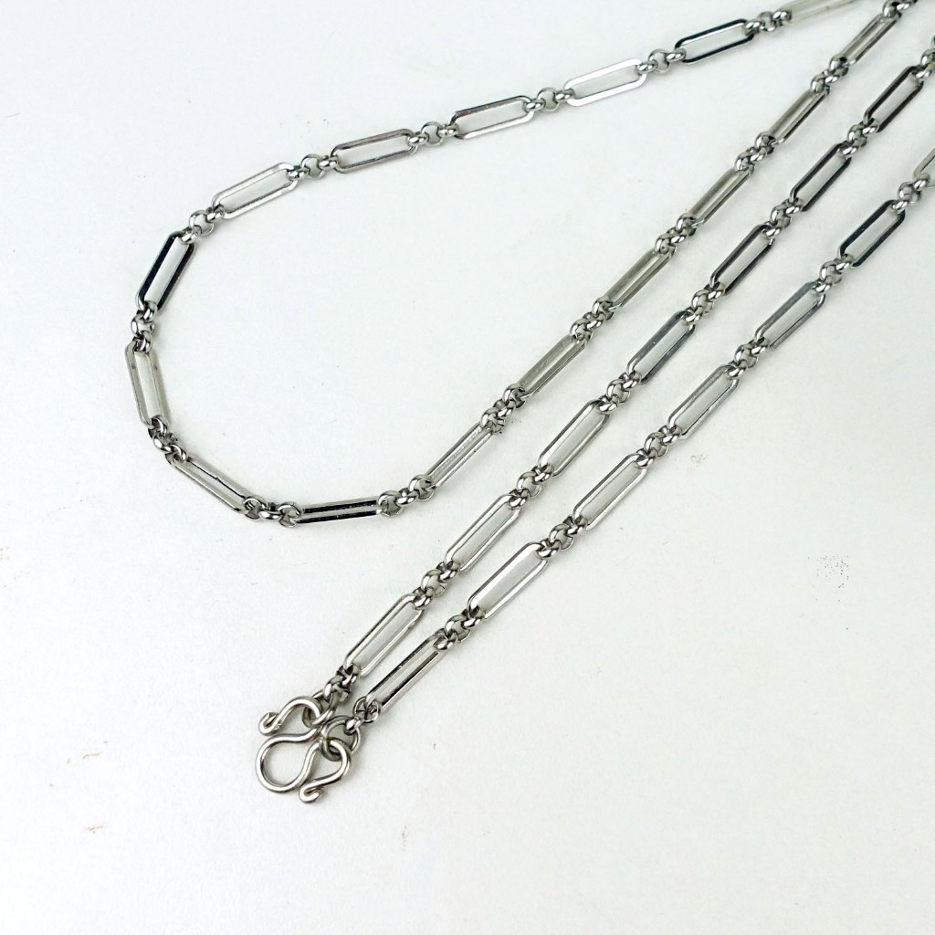 V38 สร้อยคอเท่ห์ๆ  โซ่ฝรั่ง ขนาด 4.5 มม. ยาว 22 - 28 นิ้ว สร้อยคอสแตนเลส สร้อยสแตนเลสแท้