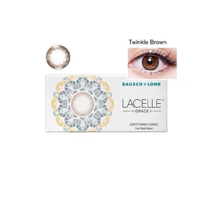 Bausch & Lomb LACELLE Grace Twinkle Brown รายเดือน คอนแทคเลนส์สี บลอช แอนด์ ลอมบ์ รุ่น 2 ชิ้น/กล่อง