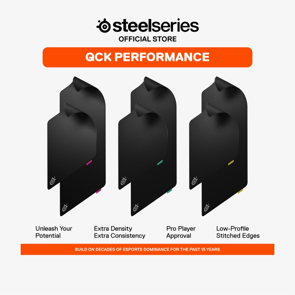 SteelSeries QcK Performance Gaming Mousepad แผ่นรองเมาส์สำหรับเล่นเกม