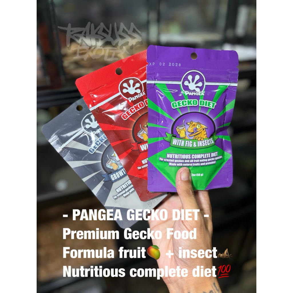 Pangea Gecko Diet(56g) อาหารตุ๊กแกขนตา Crested Gecko สูตรผลไม้+แมลง อาหารตุ๊กแกพรีเมียม Gecko Food