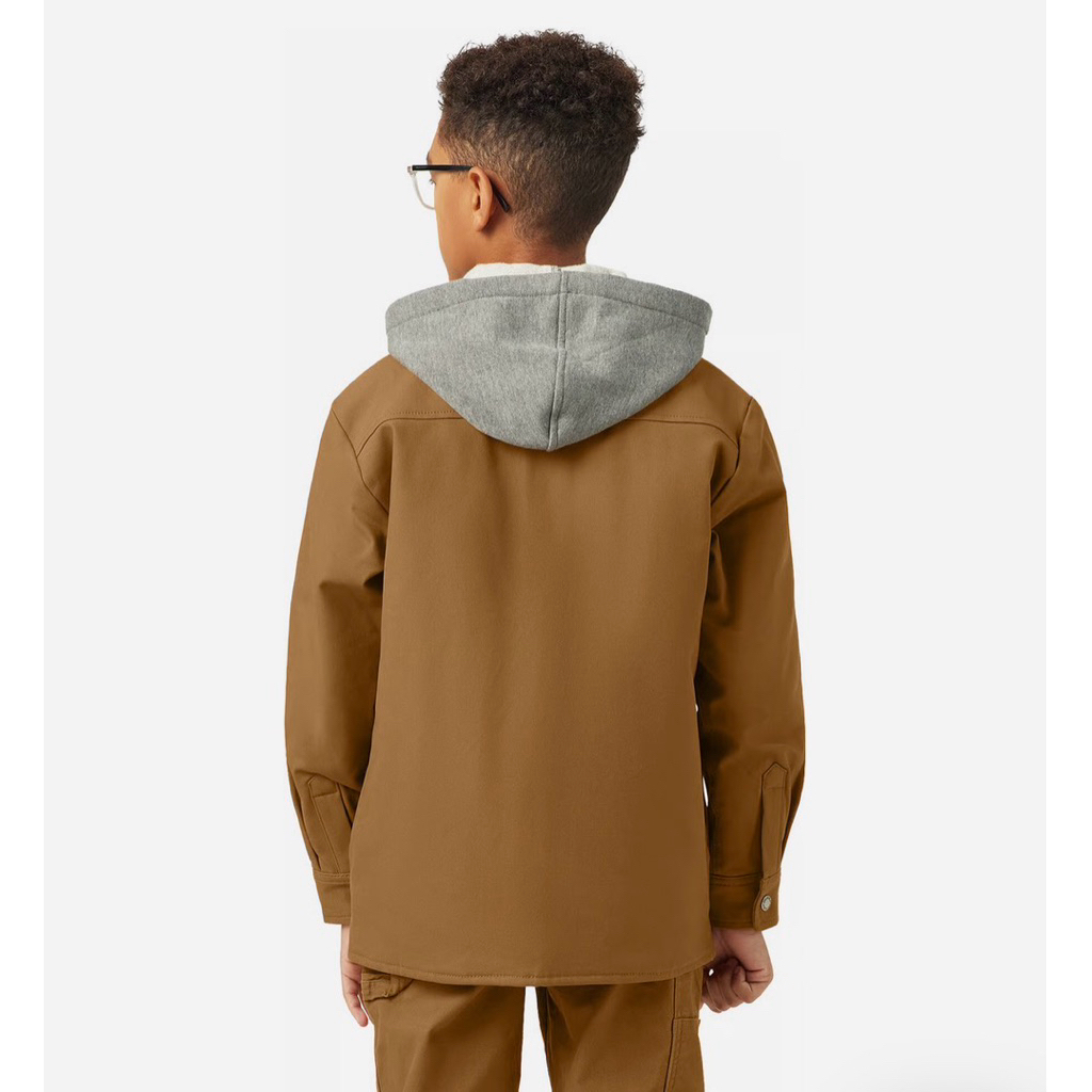 BOY'S HOODED CANVAS WORK JACKET