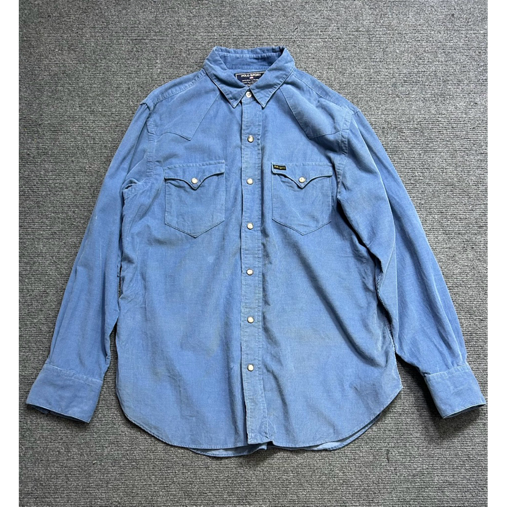 corduroy western shirt polo sport(used)