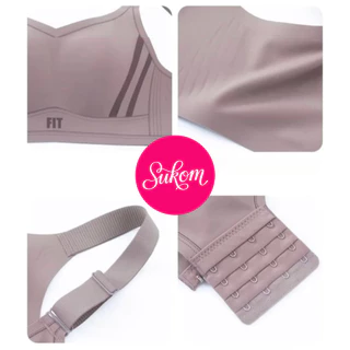 Sukom เสื้อชั้นในกีฬาไร้โครงสำหรับผู้หญิง คัพเต็ม ยกกระชับและป้องกันการหย่อนคล้อย ช่วยพยุงด้านข้างแล