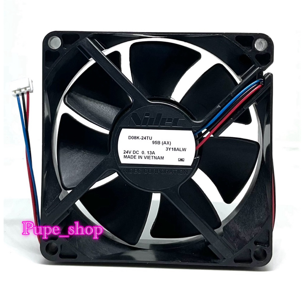 พัดลม 3นิ้ว (3“) 80x80x25 24VDC 0.13A D08K-24TU 3สาย พร้อมส่ง