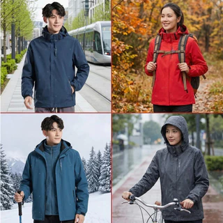 เสื้อแขนยาว Men Jacket เสื้อแจ็คเก็ตผู้ชายกันลม สำหรับเดินป่า น้ำหนักเบา ระบายอากาศดีเยี่ยมCOD