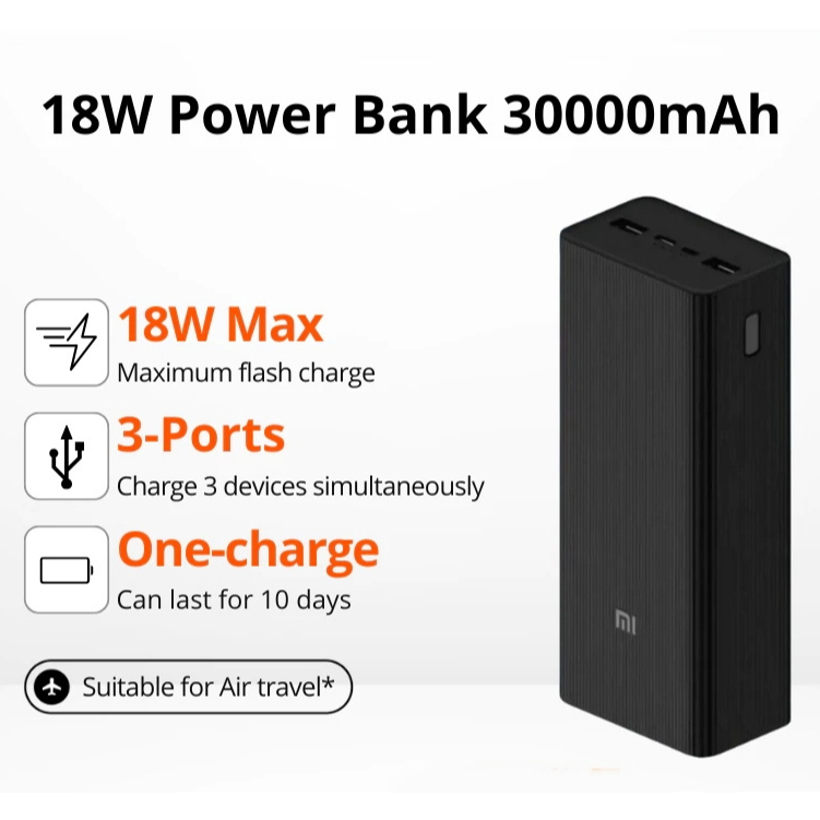 Xiaomi 18W Power Bank 30000mAh (พาวเวอร์แบงค์)