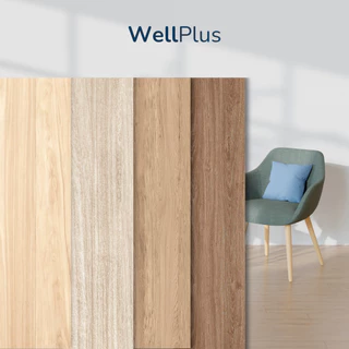 WellPlus กระเบื้องยางลายไม้ SPC หนา 5 มม. แข็งแรงทนทาน กันน้ำได้ 100% พร้อมโฟม IXPE