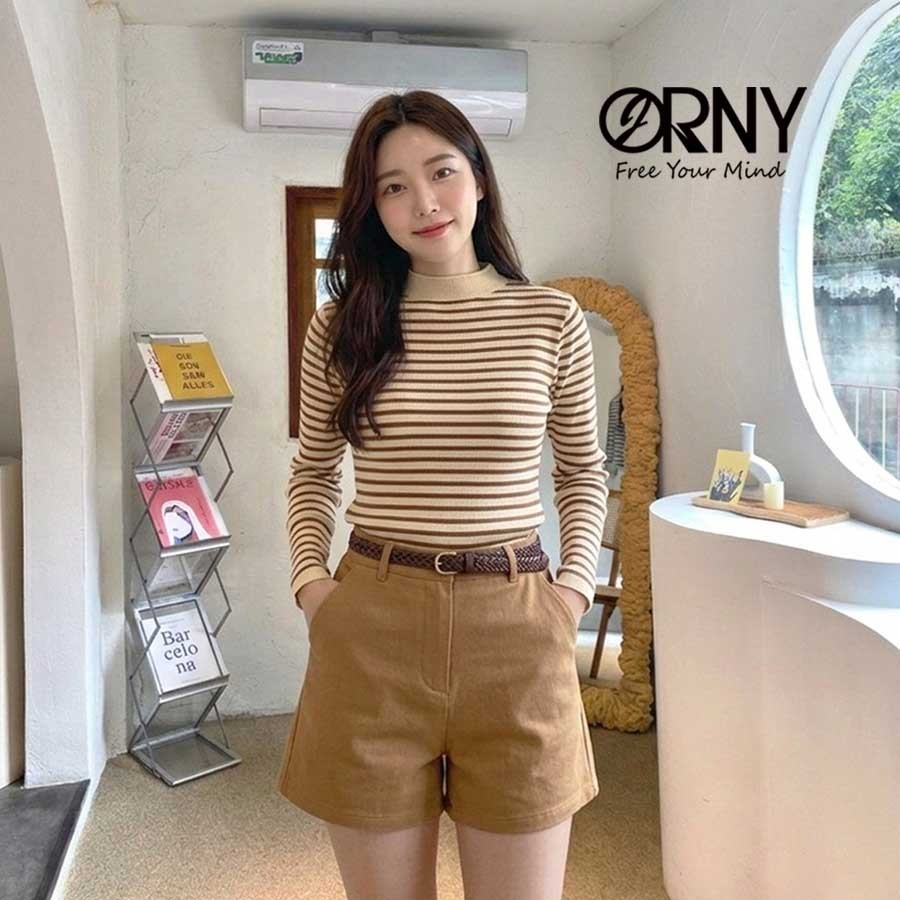 น่ารักมากก 7771 เสื้อไหมพรมลายทางแขนยาว ไหมพรมคอกลมเก็บขอบ ราคา ถูกที่สุด ดีลบีเคเค แกลเลอรีภาพที่ 6