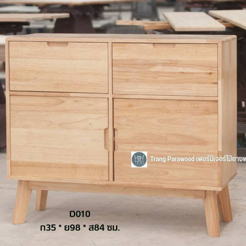 ตู้อเนกประสงค์ D010 (มินิมอลเดรสเซอร์)ขนาด35*98*84ซม. ผลิตจากไม้ยางพาราเเท้