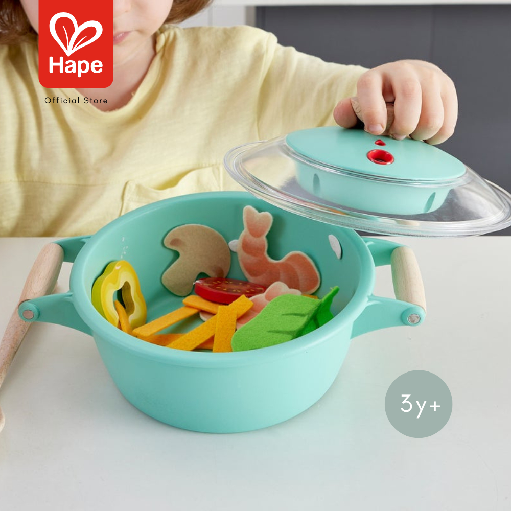 Hape طقم لعب الطبخ قِدر الشابو شابو Little Chef Cooking & Steam Playset 3Y+ صورة 4