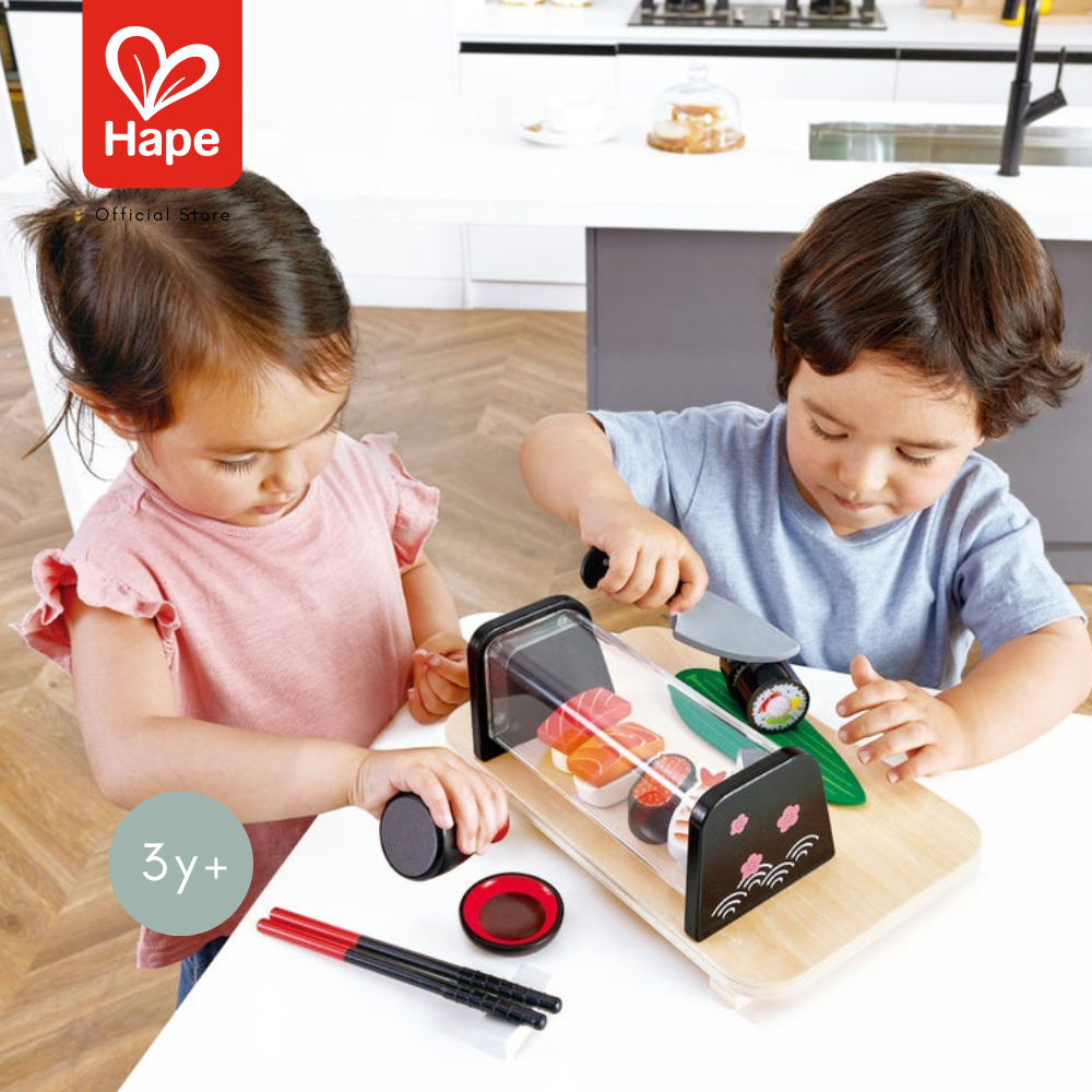 Hape ของเล่นไม้ ของเล่นทำอาหาร เซตซูชิสดใหม่ Sushi Time ของเล่นเสริมพัฒนาการ 3 ปี ขึ้นไป รูปที่ 3