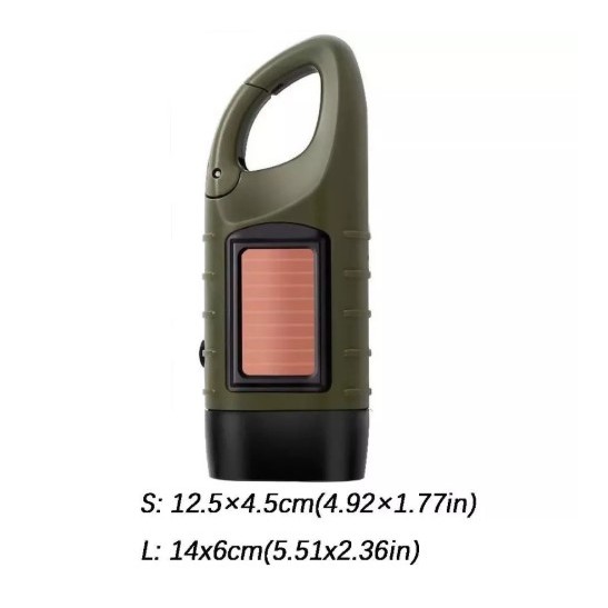 ไฟฉายชาร์จโซล่าเซลล์ ปันไฟชาร์จโซล่าเซลล์ ชาร์จมือถือ USB FDU-02A Flashlight Solar Charger