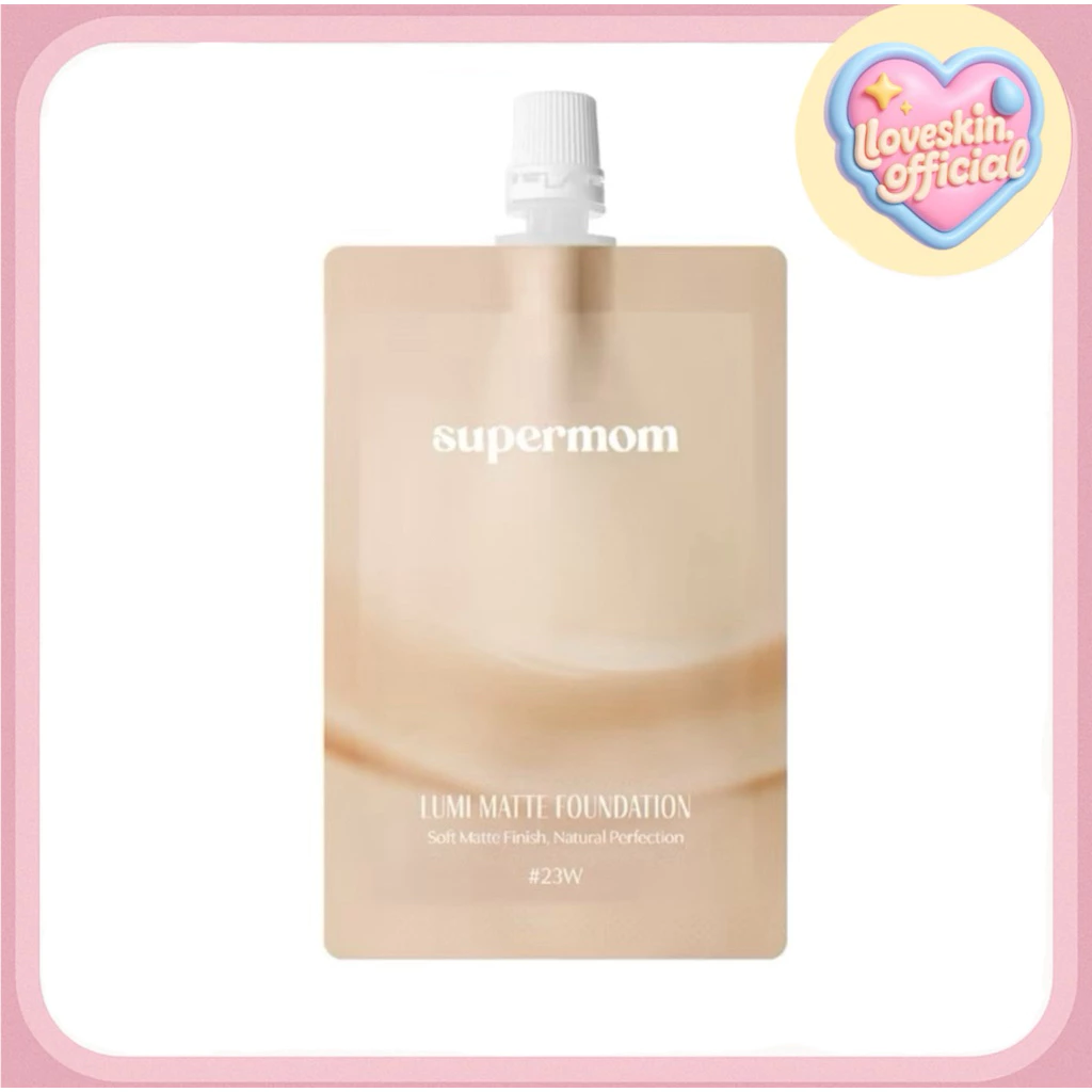 SUPERMOM l LUMI MATTE FOUNDATION SACHET รองพื้นเนื้อแมตต์แบบซอง ติดทน ปกปิดระดับปานกลาง 8 กรัม