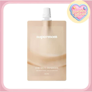 SUPERMOM l LUMI MATTE FOUNDATION SACHET รองพื้นเนื้อแมตต์แบบซอง ติดทน ปกปิดระดับปานกลาง 8 กรัม