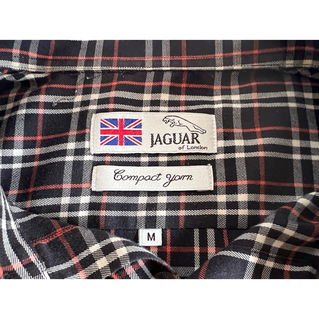 เสื้อเชิ้ตแบรนด์ JAGUAR of London รุ่น Compact Yarn  🧶 M vintage’s แท้มือสอง 💯