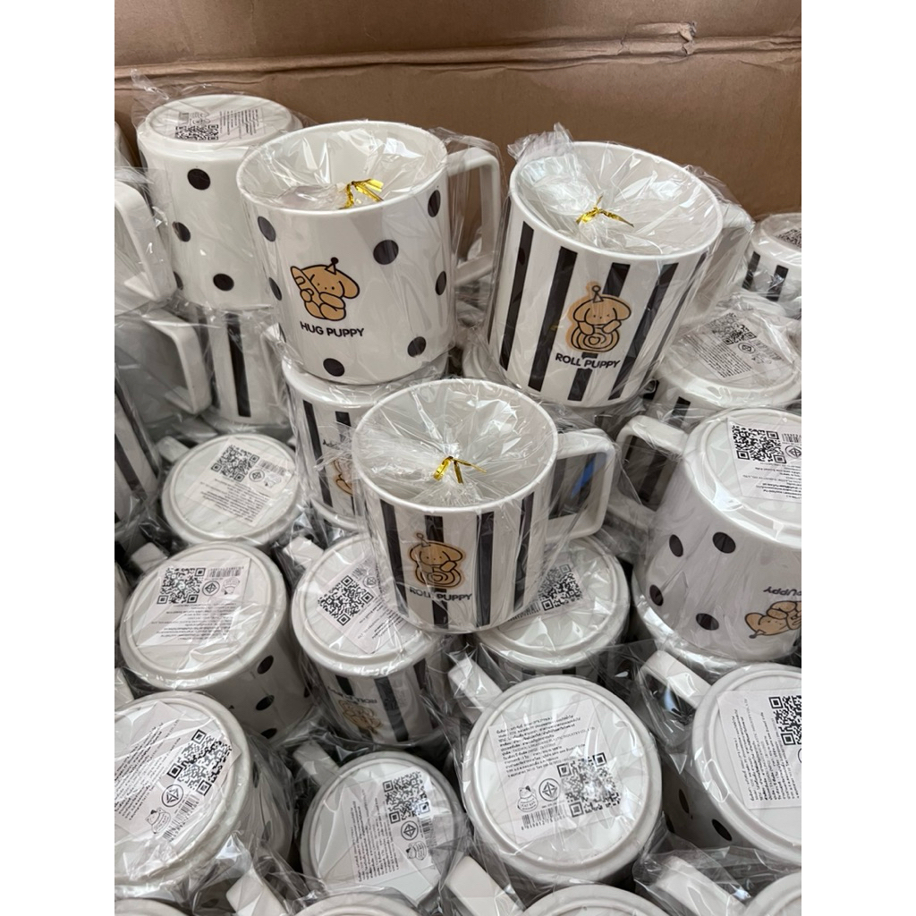 (ขาย 1 ชิ้น , 6 ชิ้น) แก้วพับบี้#5250  Puppy จุ 500ml. แก้วลายน่ารัก แก้วพลาสติก (ขายปลีก)