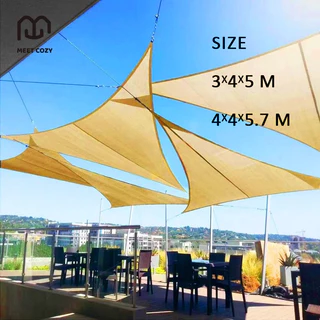MEET COZY ผ้าบังแดด HDPE/160GMS ผ้าใบกลางแจ้ง สามเหลี่ยมมุมฉาก กันยูวี ร่มใหญ่ๆ # 1 FB-E