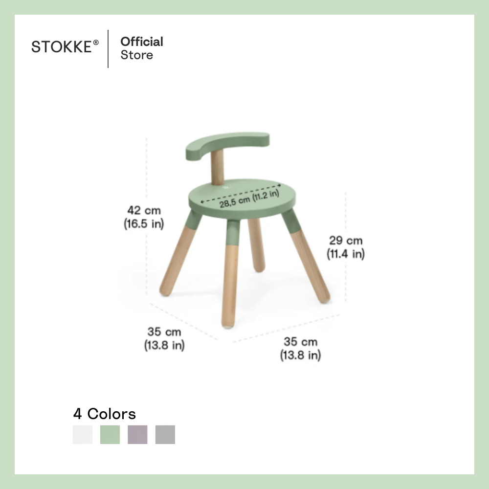 Stokke® Mutable™ Chair V2 เก้าอี้เด็ก สำหรับโต๊ะกิจกรรม ปรับความสูงได้ รับน้ำหนักได้ 100 kg. รูปที่ 7