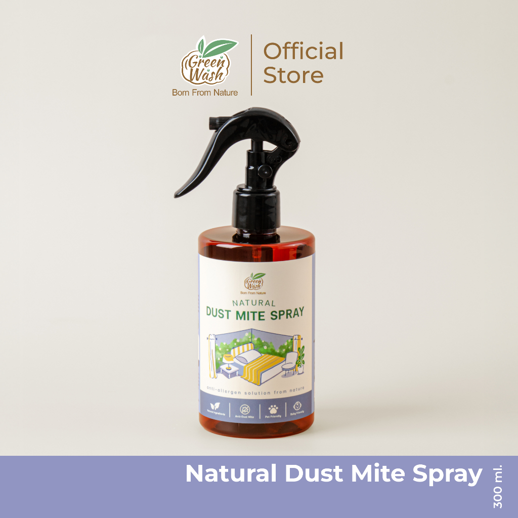 GreenWash Natural Dust Mite Spray สเปรย์กำจัดไรฝุ่นจากธรรมชาติ ขนาด 300 มล.
