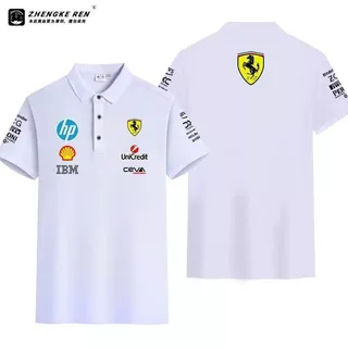 เสื้อโปโลแขนสั้นชุดแข่งรถ ปี 2026 สไตล์ Lelc เสื้อทีมแข่งแบบมีปก เสื้อผ้าฤดูร้อน ผ้าฝ้าย 100%