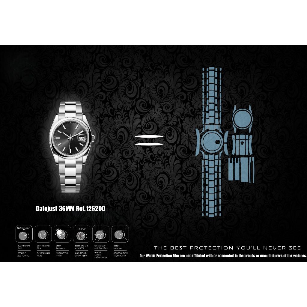 126200 Datejust Oyster 36mm ฟิล์มป้องกันรอยนาฬิกา Watch Protection Film for สำหรับ Rolex datejust 36