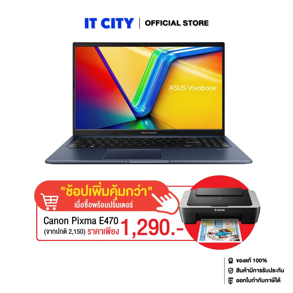 ASUS Vivobook 15 X1502VA-BQ590WA/i5-13420H/16GB/512GB SSD/Intel UHD Graphics/15.6"/W11/Office2024+36