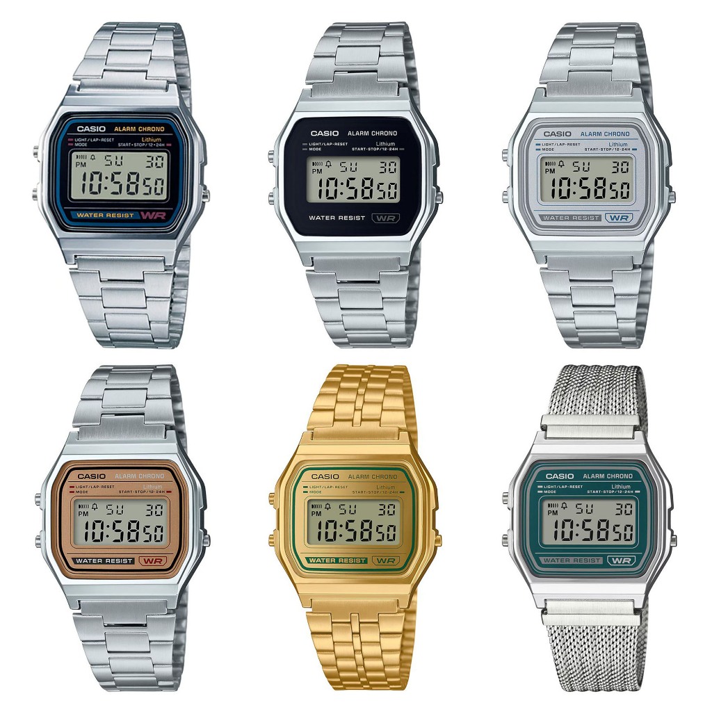 Casio Standard ผู้ชาย รุ่น A158WETB,A158WETG,A158WEM,A158WEA-9