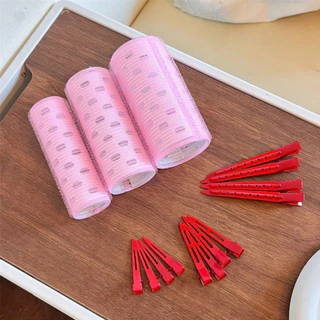 HR-050 โรลม้วนผมหน้าม้า แกนใหญ่ มีฟอยล์อลูมิเนียม 1 ชิ้น+กิ๊บหนีบ (4cm-5cm) ครบทุกสี | Jumbo Bang Hair Roller white clip