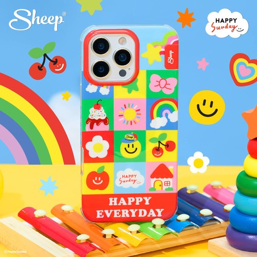 พร้อมส่ง SHEEP Canvas Phone Case - HAPPY SUNDAY Collection เคสแฮปปี้ Case HAPPY SUNDAY Applesheep ขอ