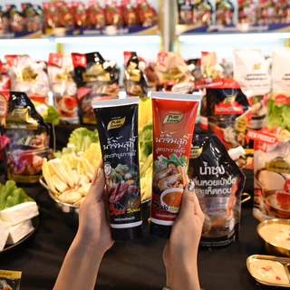 รวมรส น้ำจิ้ม สุกี้ หลอดบีบ ขนาด 330 กรัม Purefoods เพียวฟู้ดส์ น้ำจิ้มซีฟู้สด์ น้ำจิ้มแจ่ว อีสาน
