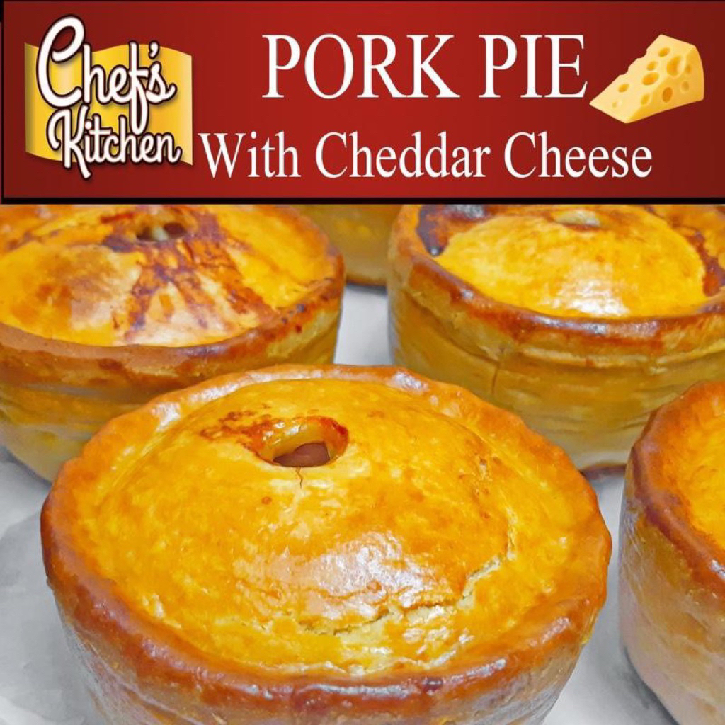 Pork Pie Large with Cheddar cheese 400g - พายหมูใหญ่เช็ดดาร์ชีส 400 กรัม