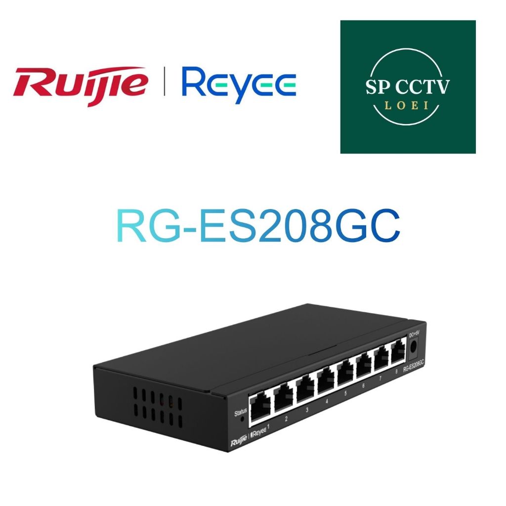 RG-ES208GC	8-Port Gigabit Smart Cloud Managed Non-PoE Switch