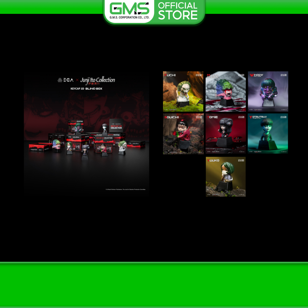 [BOX SET] BLIND BOX Keycap 3D “EGA X JUNJI ITO COLLECTION” กล่องสุ่มคีย์แคป 3D แฮนด์เมดลาย คลังสยอง 