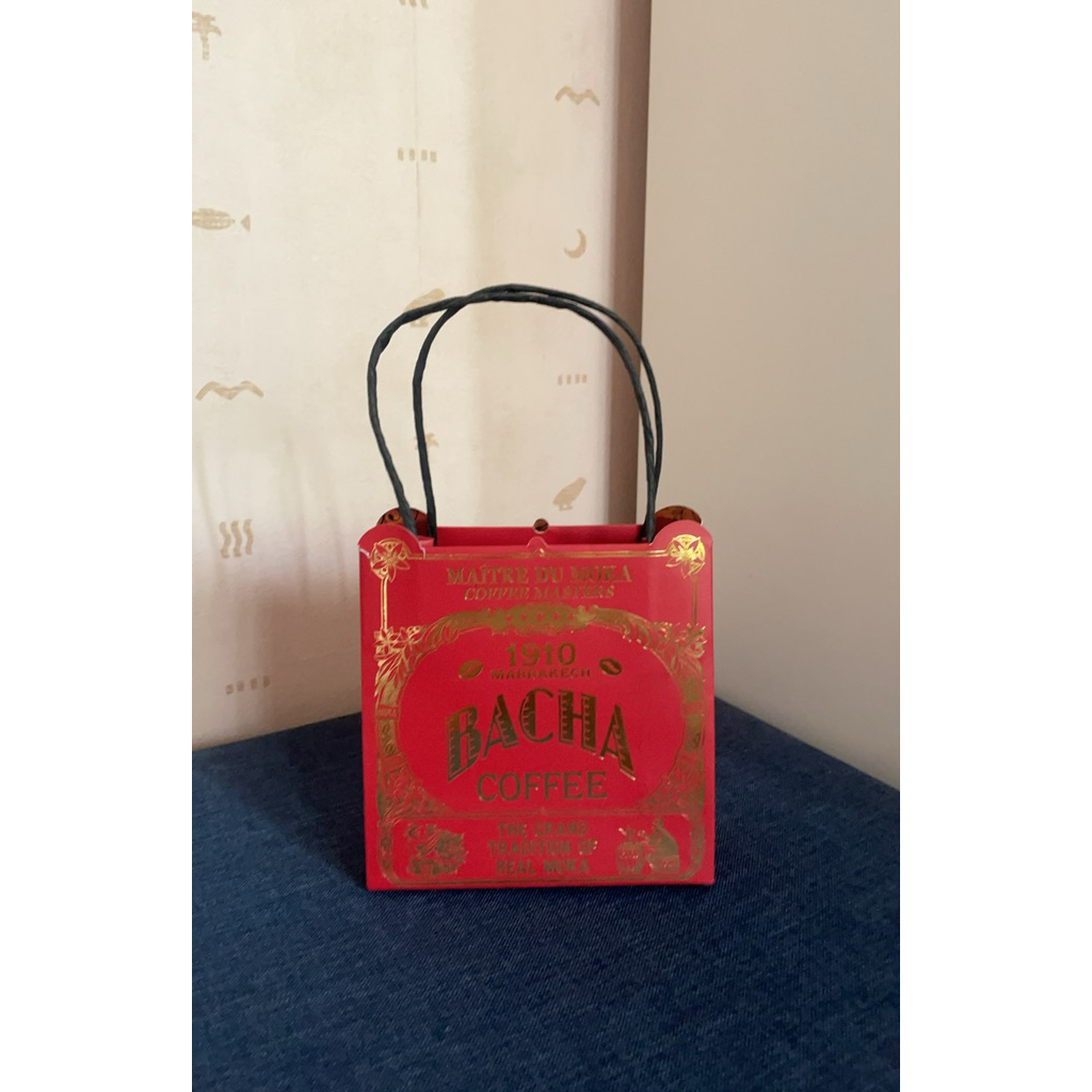 ถุงกระดาษ Bacha Coffee เล็ก มินิ สรแดง