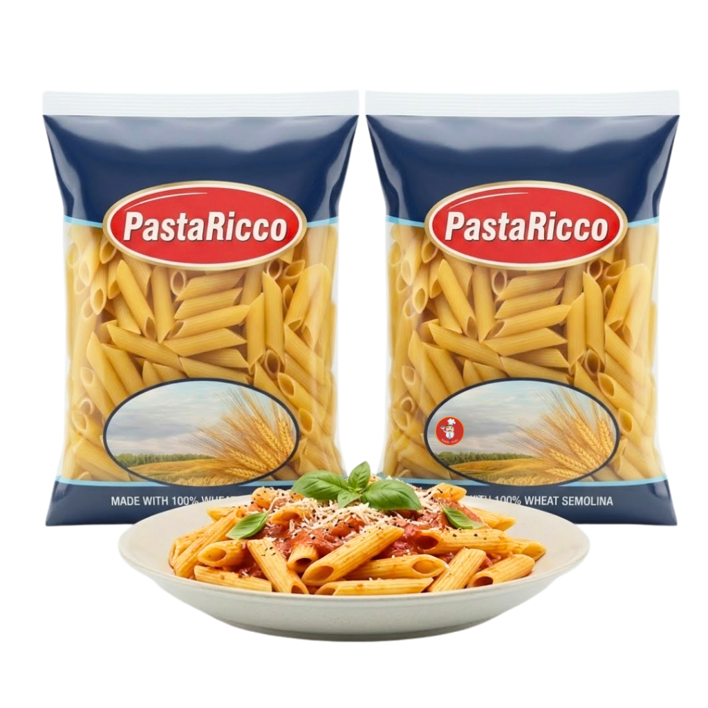 เส้นเพนเน่ Penne เส้นพาสต้าพร้อมใช้งาน PsstaRicco Penne 400g