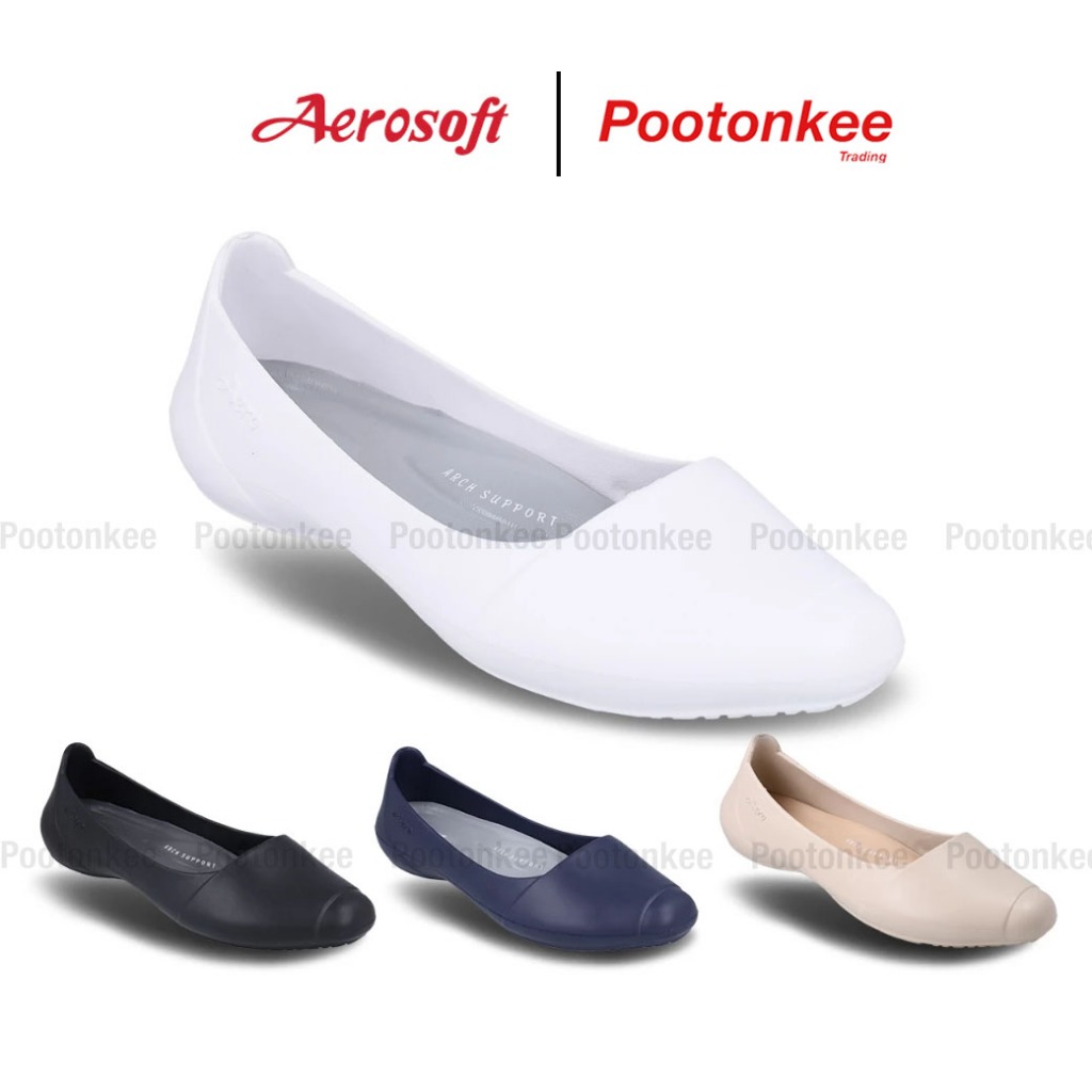 Aerosoft (แอโร่ซอฟ) รุ่น W2880 รองเท้าคัทชูแบบสวม รองเท้าคัทชู ไซส์ 36-40