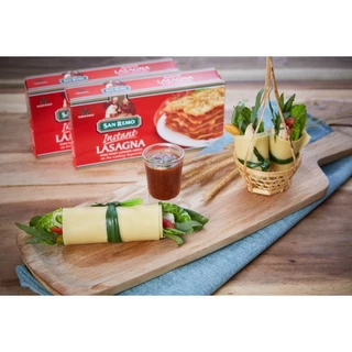 San Remo Instant Lasagna ซานรีโม อินสแตนท์ แผ่นแป้งลาซานญ่าสำเร็จรูป ขนาด 250 กรัม (g.) BBE: 02/2028
