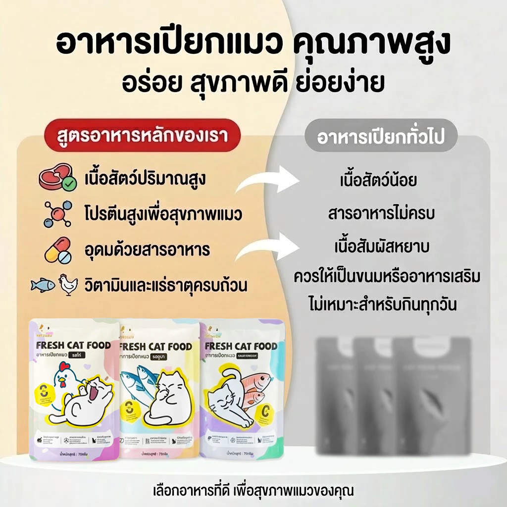 【Ketzuzu】อาหารแมวเปียก อาหารแมว เกรดพรีเมี่ยม ไม่เค็ม ไม่ใส่สารปรุงแต่ง ทุกช่วงวัย 70g thumbnail 3