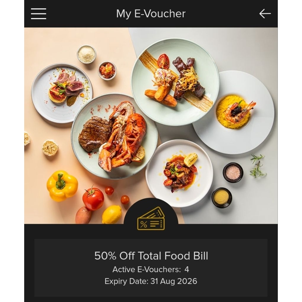 Marriott ส่วนลด 50% ค่าอาหารสำหรับ 2-6 และ 2-12 ท่านได้ ใช้กับ Goji Kitchen, The Rain Tree Cafe, JW 